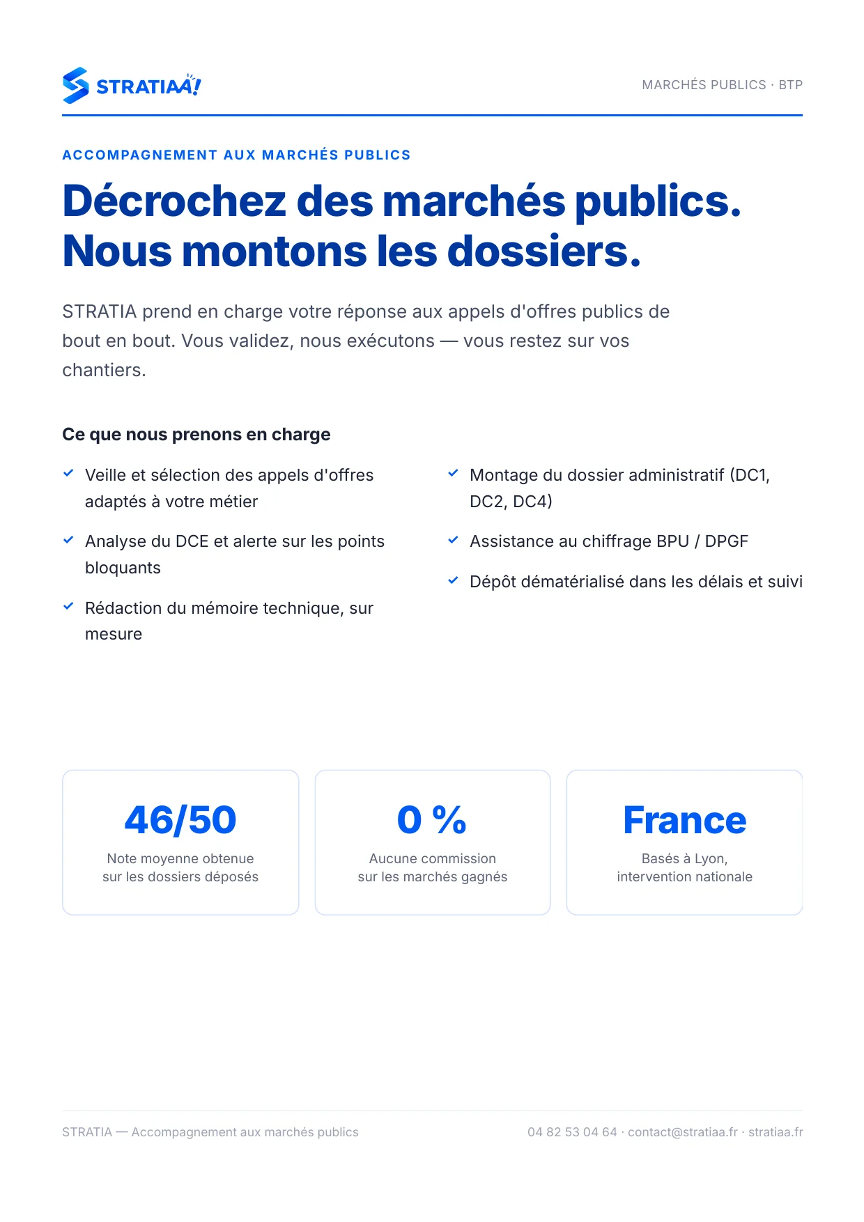 Page 1 — Notre accompagnement aux marchés publics